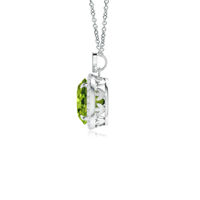 AAAA - Peridot / 2.16 CT / 14 KT White Gold