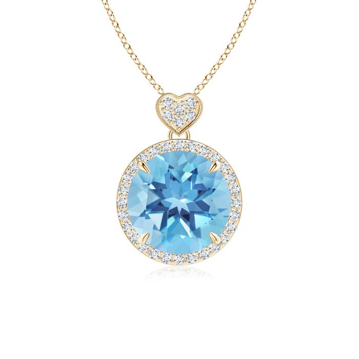 A - Swiss Blue Topaz / 4.4 CT / 14 KT Yellow Gold