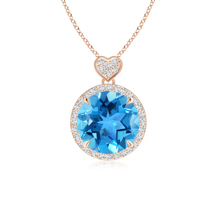 AAA - Swiss Blue Topaz / 4.4 CT / 14 KT Rose Gold