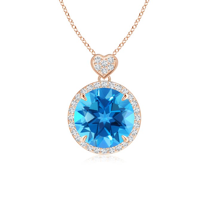 AAAA - Swiss Blue Topaz / 4.4 CT / 14 KT Rose Gold