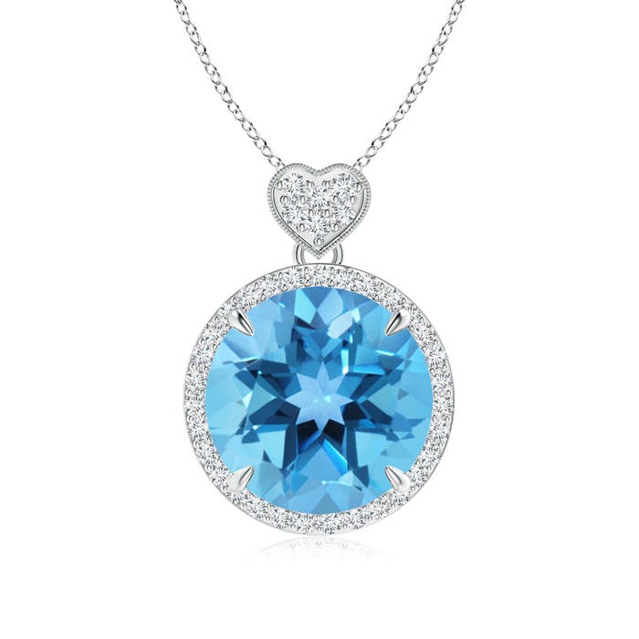 AA - Swiss Blue Topaz / 8.1 CT / 14 KT White Gold