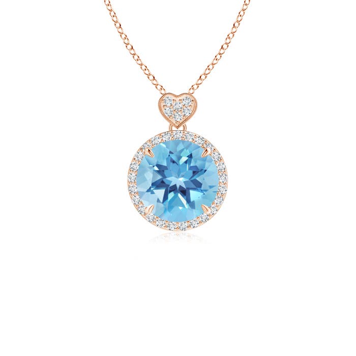 A - Swiss Blue Topaz / 2.51 CT / 14 KT Rose Gold