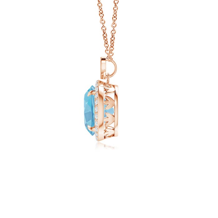 A - Swiss Blue Topaz / 2.51 CT / 14 KT Rose Gold