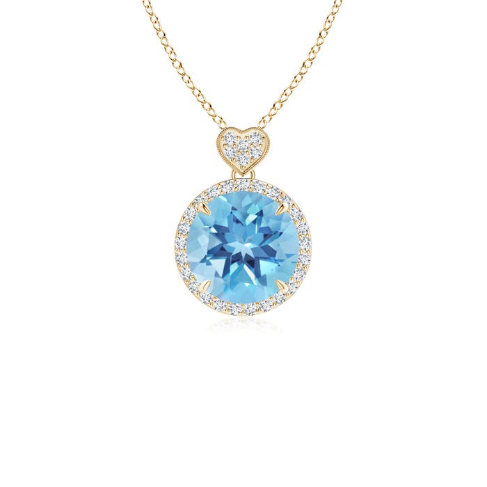 A - Swiss Blue Topaz / 2.51 CT / 14 KT Yellow Gold