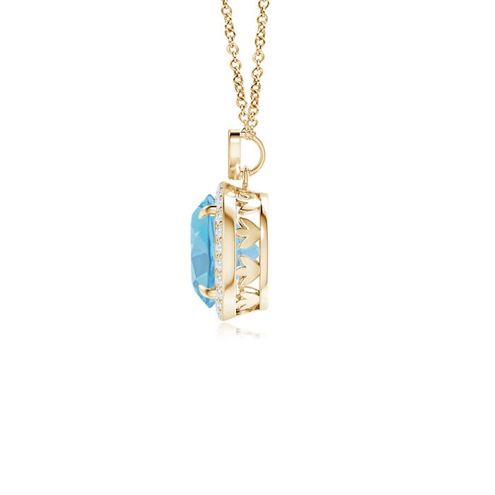 A - Swiss Blue Topaz / 2.51 CT / 14 KT Yellow Gold