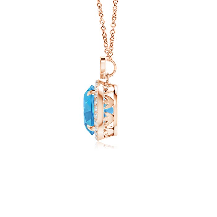 AA - Swiss Blue Topaz / 2.51 CT / 14 KT Rose Gold