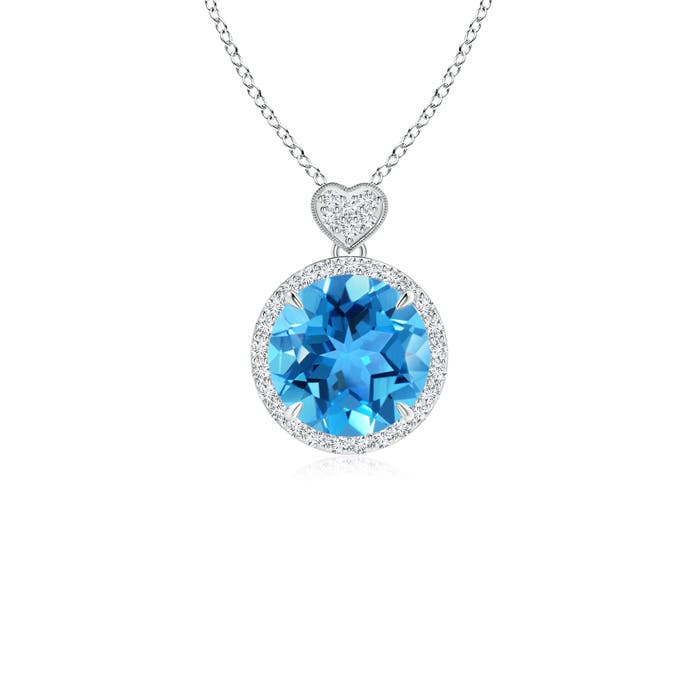 AAA - Swiss Blue Topaz / 2.51 CT / 14 KT White Gold