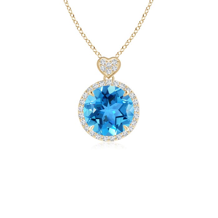 AAA - Swiss Blue Topaz / 2.51 CT / 14 KT Yellow Gold