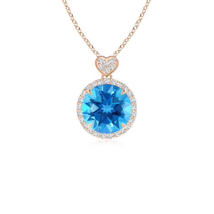 AAAA - Swiss Blue Topaz / 2.51 CT / 14 KT Rose Gold