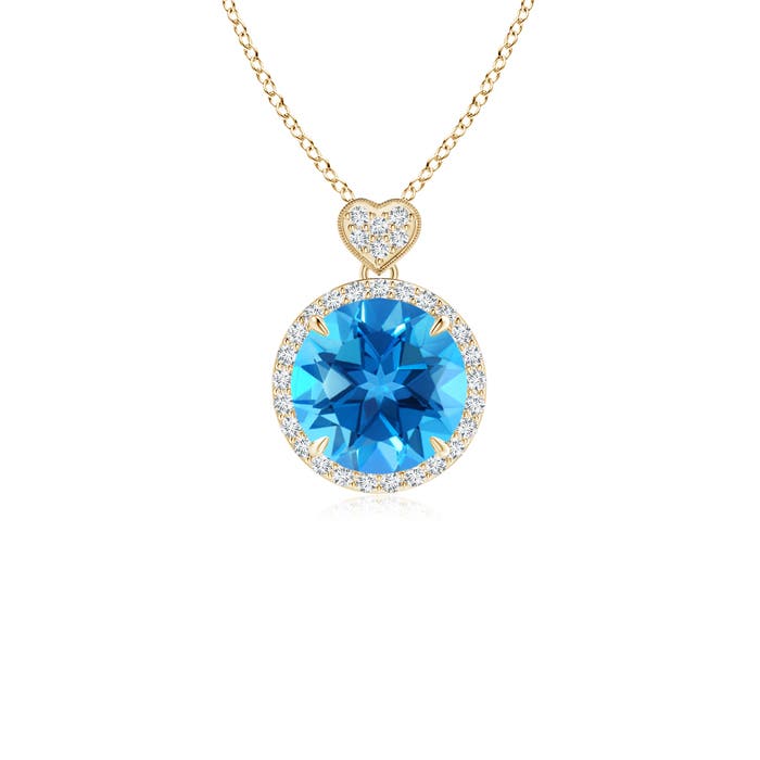 AAAA - Swiss Blue Topaz / 2.51 CT / 14 KT Yellow Gold