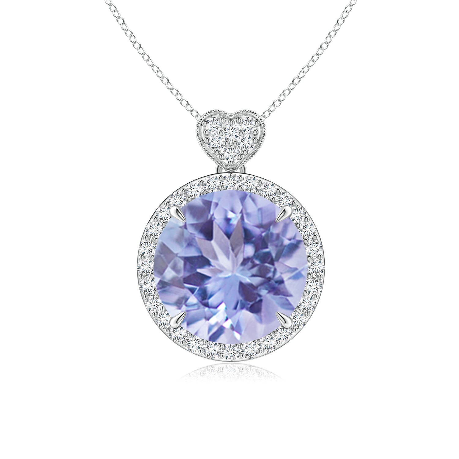 A - Tanzanite / 3.7 CT / 14 KT White Gold