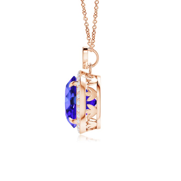 AAA - Tanzanite / 3.7 CT / 14 KT Rose Gold