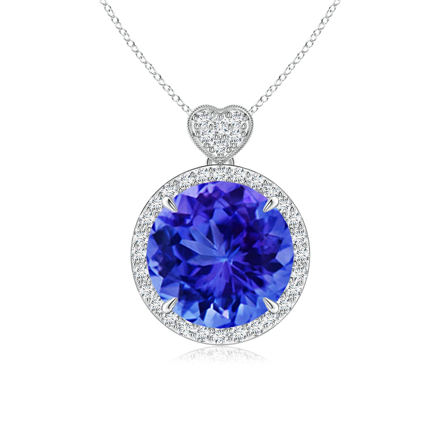 AAA - Tanzanite / 3.7 CT / 14 KT White Gold