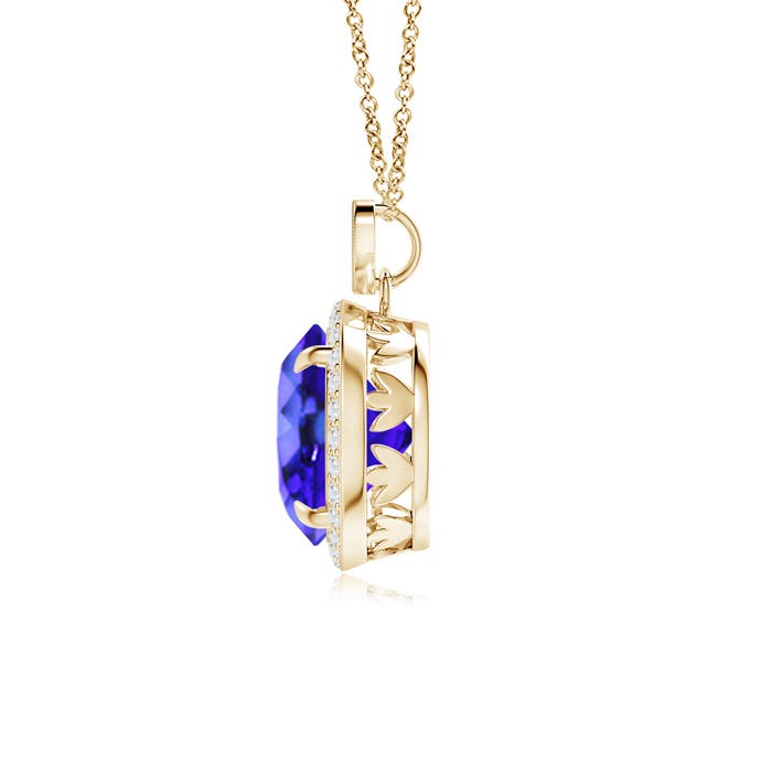 AAA - Tanzanite / 3.7 CT / 14 KT Yellow Gold