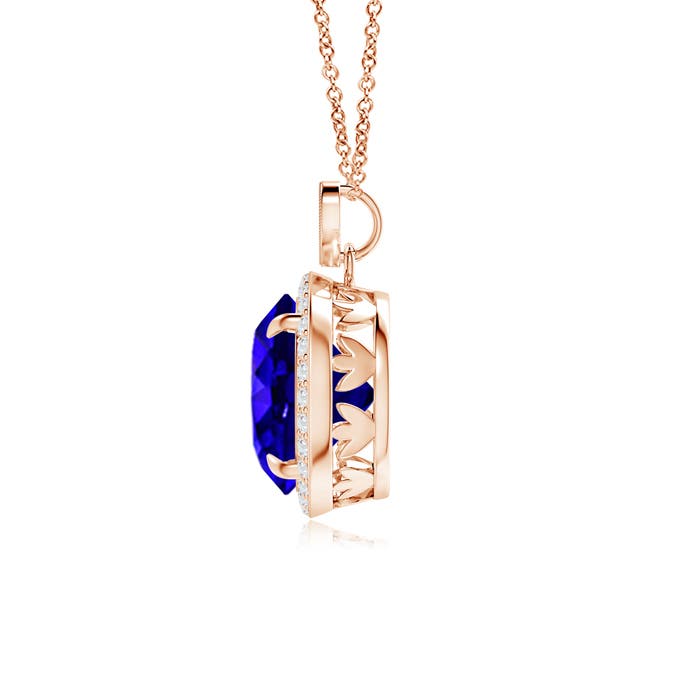 AAAA - Tanzanite / 3.7 CT / 14 KT Rose Gold