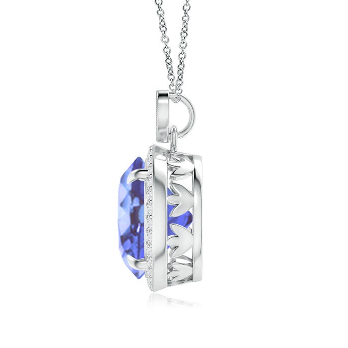 A - Tanzanite / 7.55 CT / 14 KT White Gold