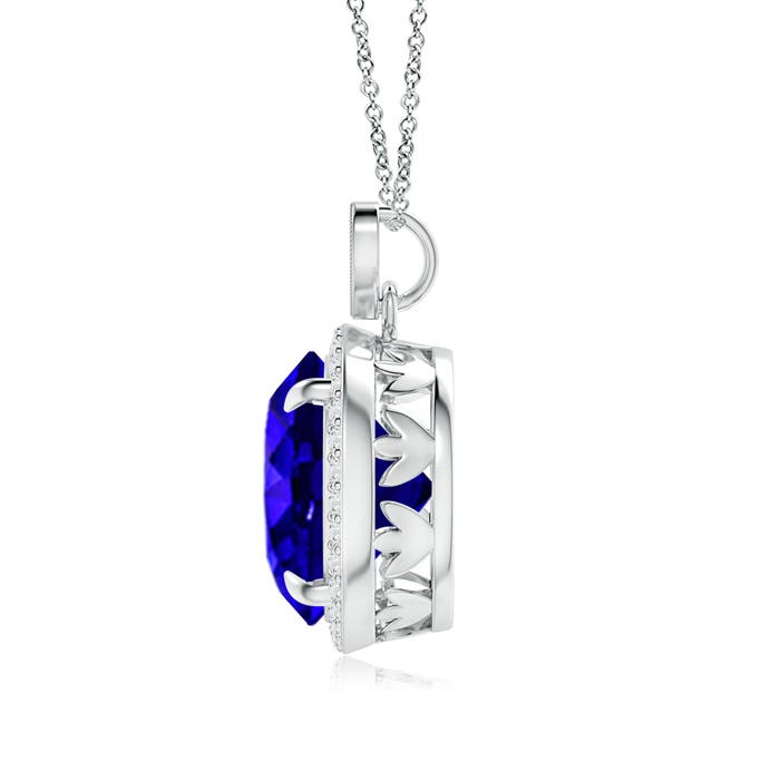 AAAA - Tanzanite / 7.55 CT / 14 KT White Gold