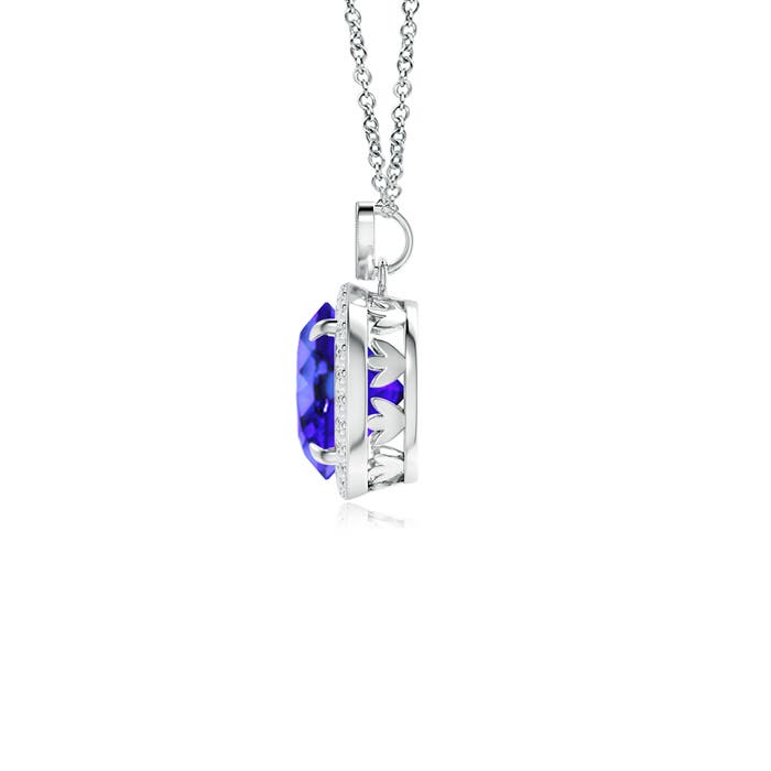 AAA - Tanzanite / 1.96 CT / 14 KT White Gold