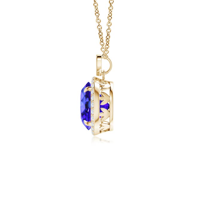 AAA - Tanzanite / 1.96 CT / 14 KT Yellow Gold