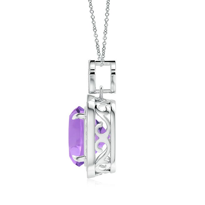 A - Amethyst / 3.92 CT / 14 KT White Gold