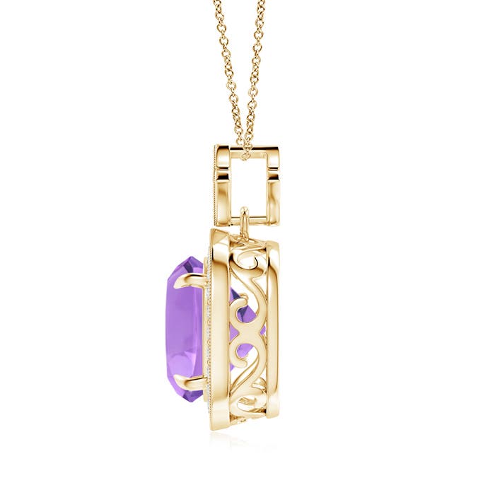 A - Amethyst / 3.92 CT / 14 KT Yellow Gold