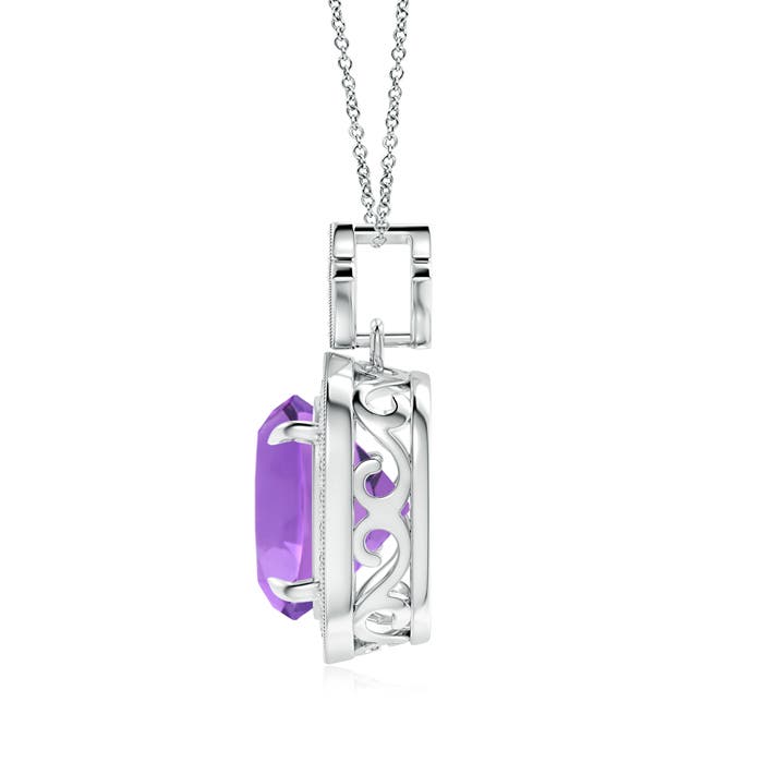 AA - Amethyst / 3.92 CT / 14 KT White Gold