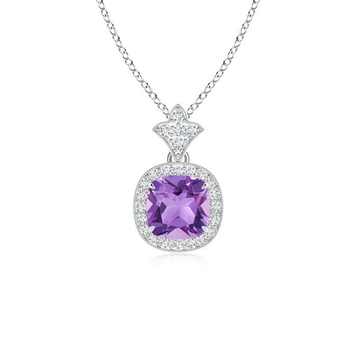 A - Amethyst / 0.93 CT / 14 KT White Gold