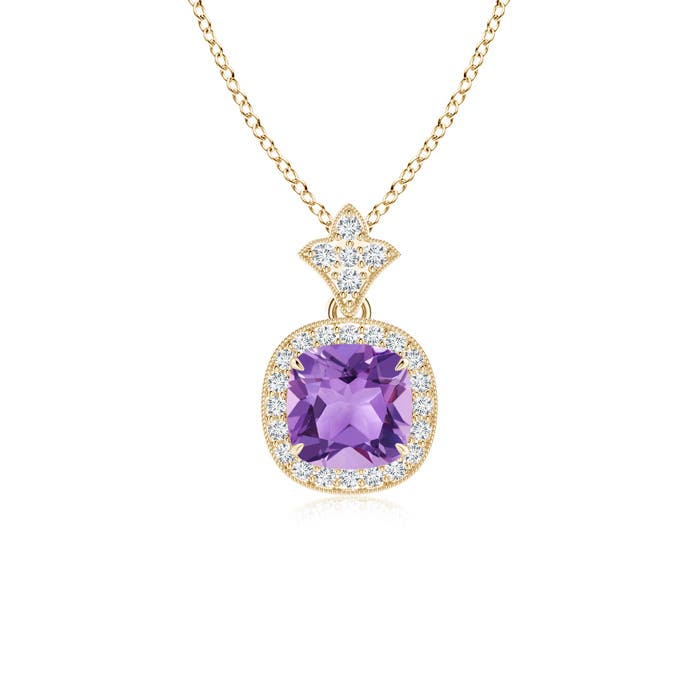 A - Amethyst / 0.93 CT / 14 KT Yellow Gold