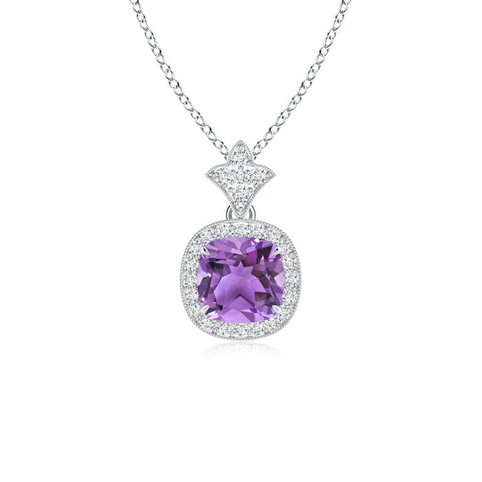 AA - Amethyst / 0.93 CT / 14 KT White Gold