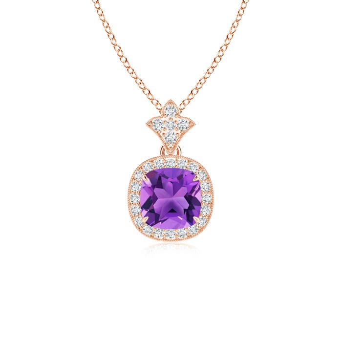 AAA - Amethyst / 0.93 CT / 14 KT Rose Gold