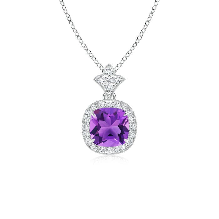 AAA - Amethyst / 0.93 CT / 14 KT White Gold