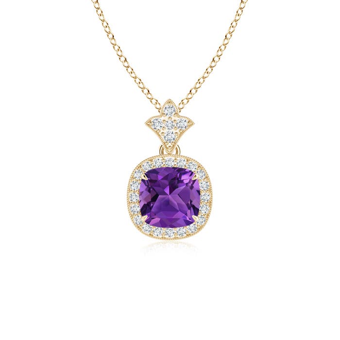 AAAA - Amethyst / 0.93 CT / 14 KT Yellow Gold