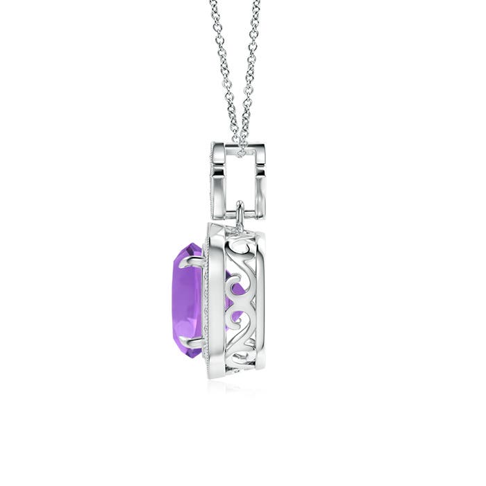 AA - Amethyst / 2.38 CT / 14 KT White Gold