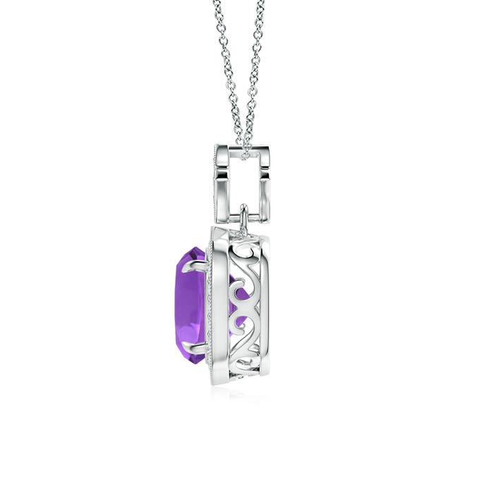 AAA - Amethyst / 2.38 CT / 14 KT White Gold