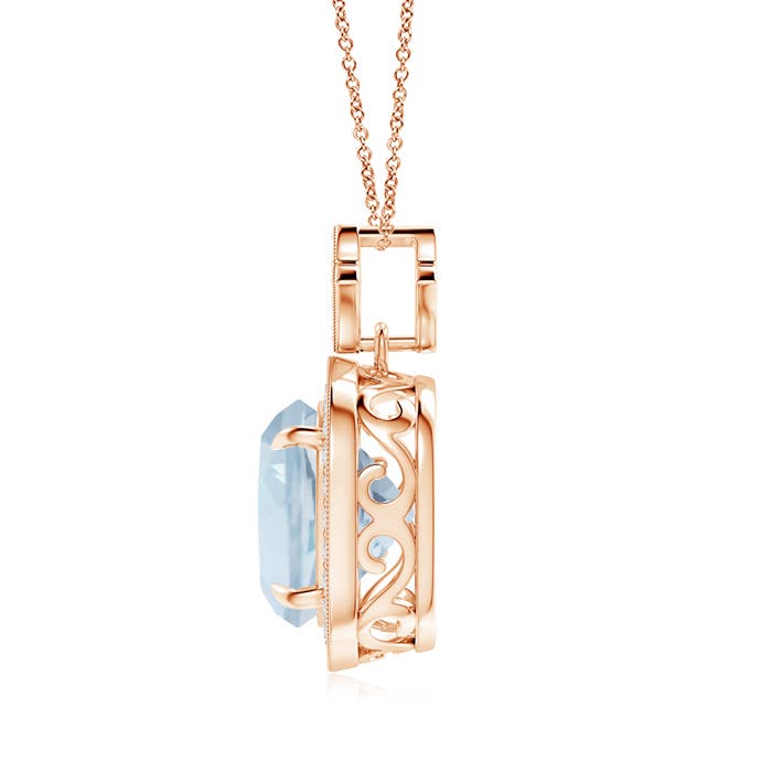 A - Aquamarine / 3.77 CT / 14 KT Rose Gold