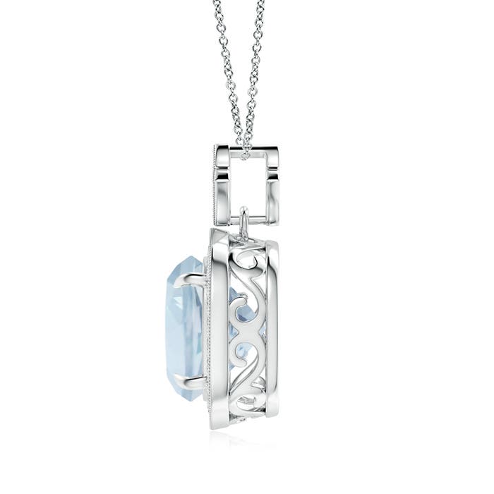 A - Aquamarine / 3.77 CT / 14 KT White Gold