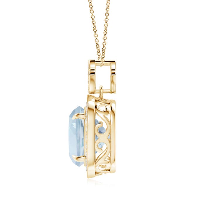 A - Aquamarine / 3.77 CT / 14 KT Yellow Gold