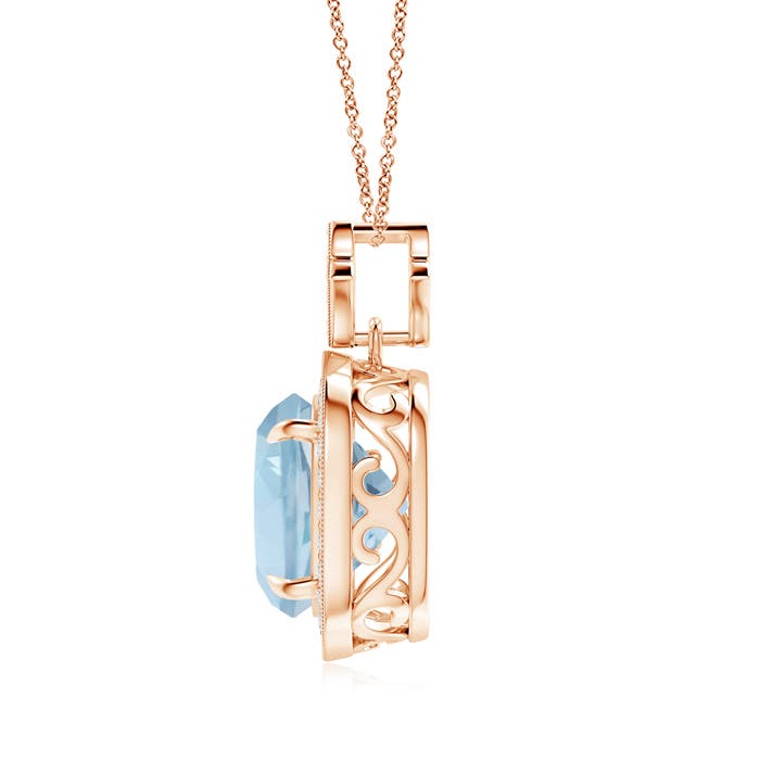 AA - Aquamarine / 3.77 CT / 14 KT Rose Gold