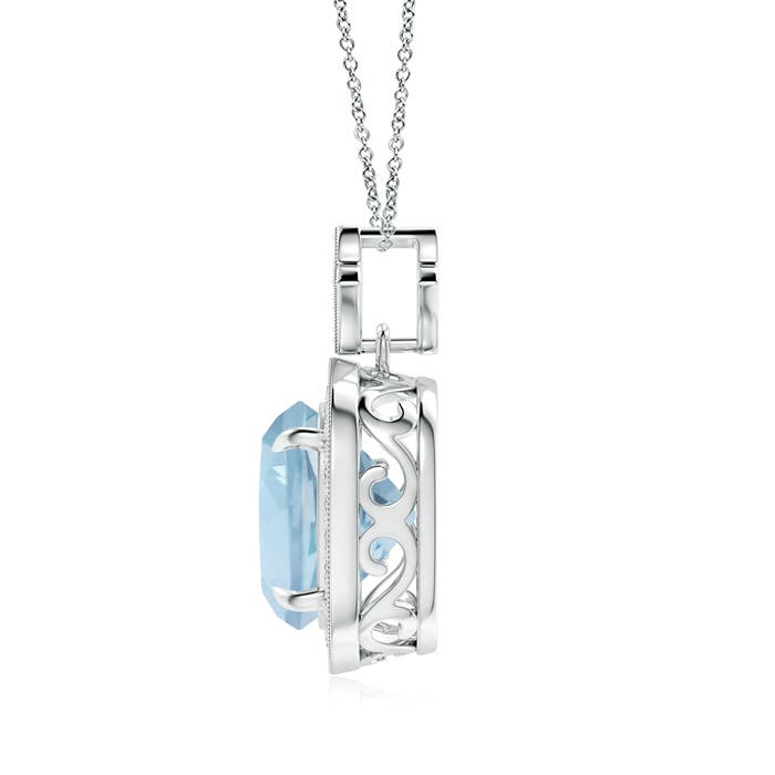 AA - Aquamarine / 3.77 CT / 14 KT White Gold