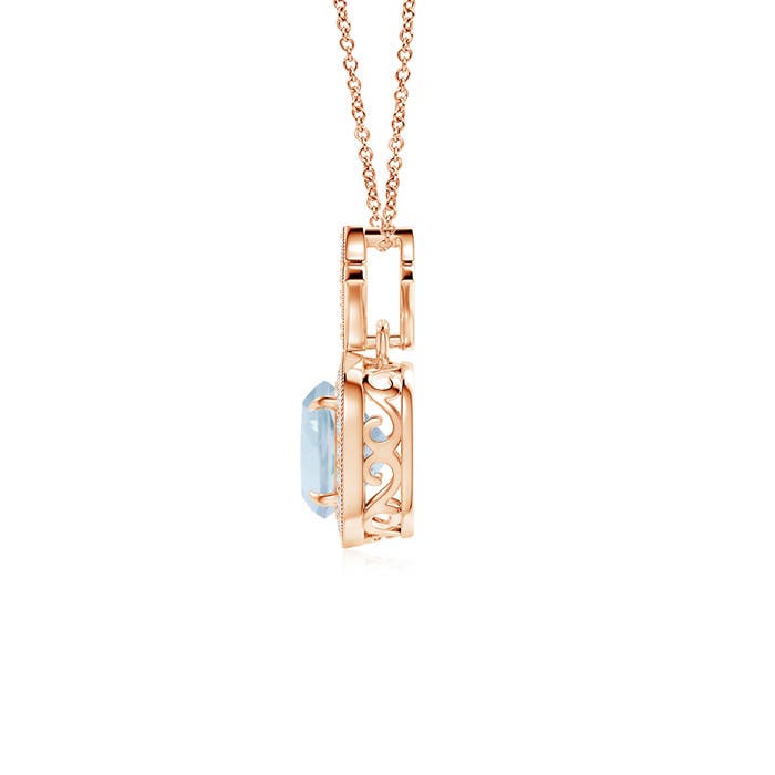 A - Aquamarine / 1.01 CT / 14 KT Rose Gold