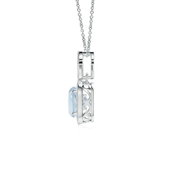 A - Aquamarine / 1.01 CT / 14 KT White Gold