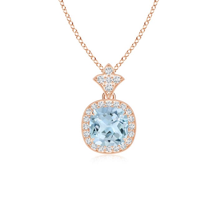 AA - Aquamarine / 1.01 CT / 14 KT Rose Gold