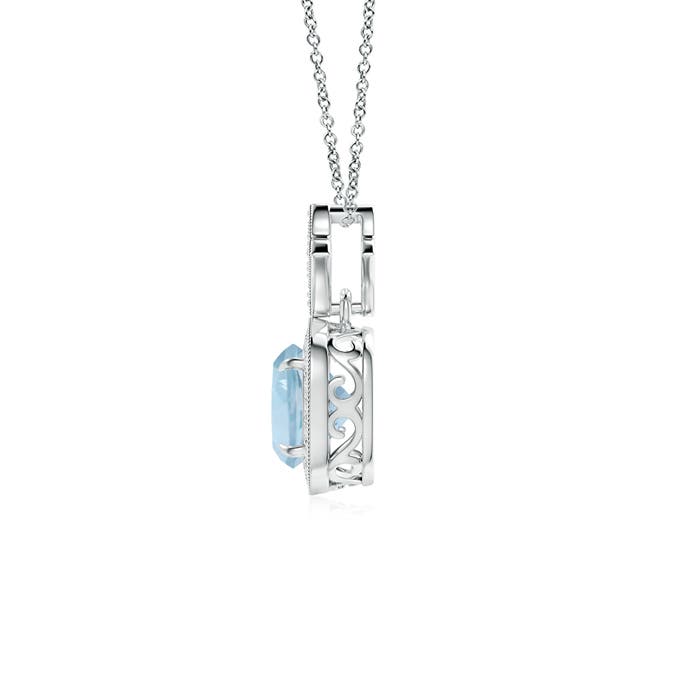 AA - Aquamarine / 1.01 CT / 14 KT White Gold