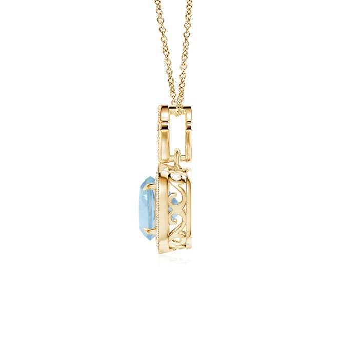 AA - Aquamarine / 1.01 CT / 14 KT Yellow Gold