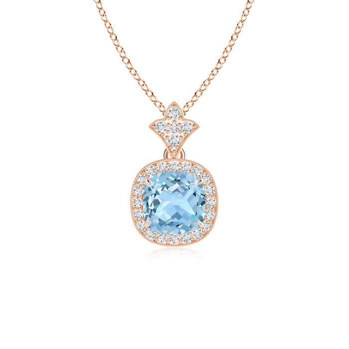 AAA - Aquamarine / 1.01 CT / 14 KT Rose Gold