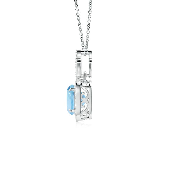 AAA - Aquamarine / 1.01 CT / 14 KT White Gold