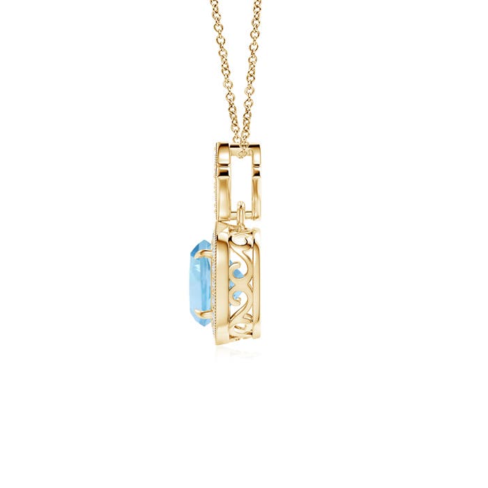 AAA - Aquamarine / 1.01 CT / 14 KT Yellow Gold