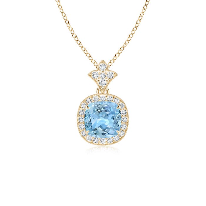 AAAA - Aquamarine / 1.01 CT / 14 KT Yellow Gold