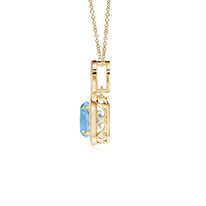 AAAA - Aquamarine / 1.01 CT / 14 KT Yellow Gold