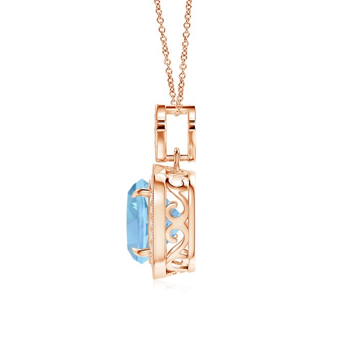 AAAA - Aquamarine / 2.13 CT / 14 KT Rose Gold